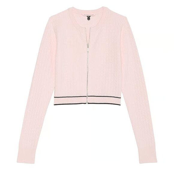 Victoria's Secret Luxe Pink Cable Knit Cardigan Sweater - Picture 1 of 5